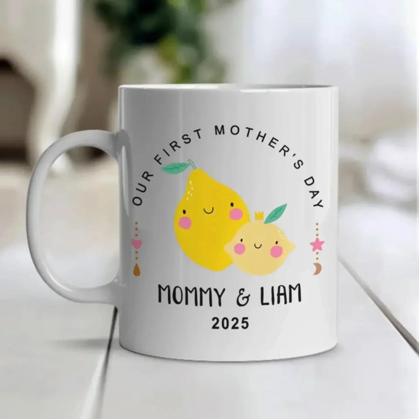 Our First Mother’s Day Together – Personalized T-Shirt & Baby Onesie Set – Custom Gift for New Mom and Baby Ezcustomize