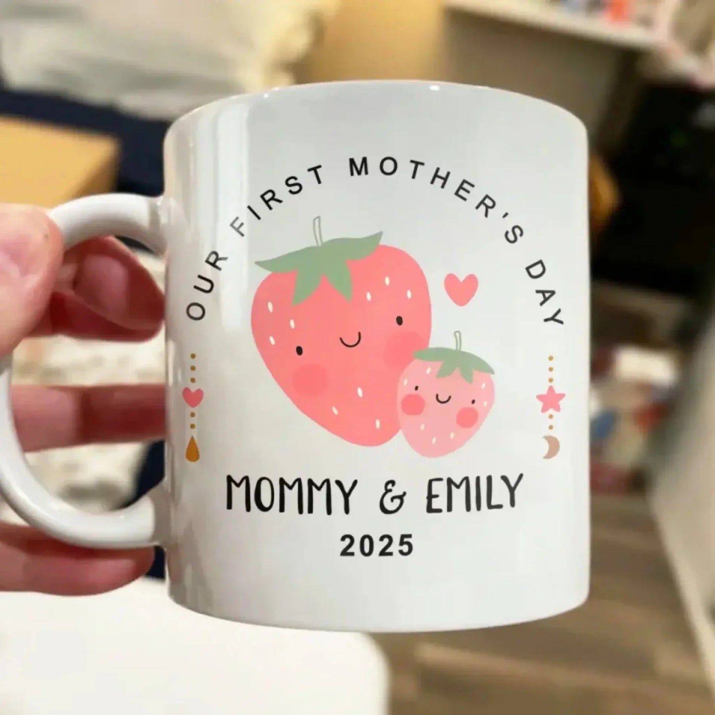 Our First Mother’s Day Together – Personalized T-Shirt & Baby Onesie Set – Custom Gift for New Mom and Baby Ezcustomize