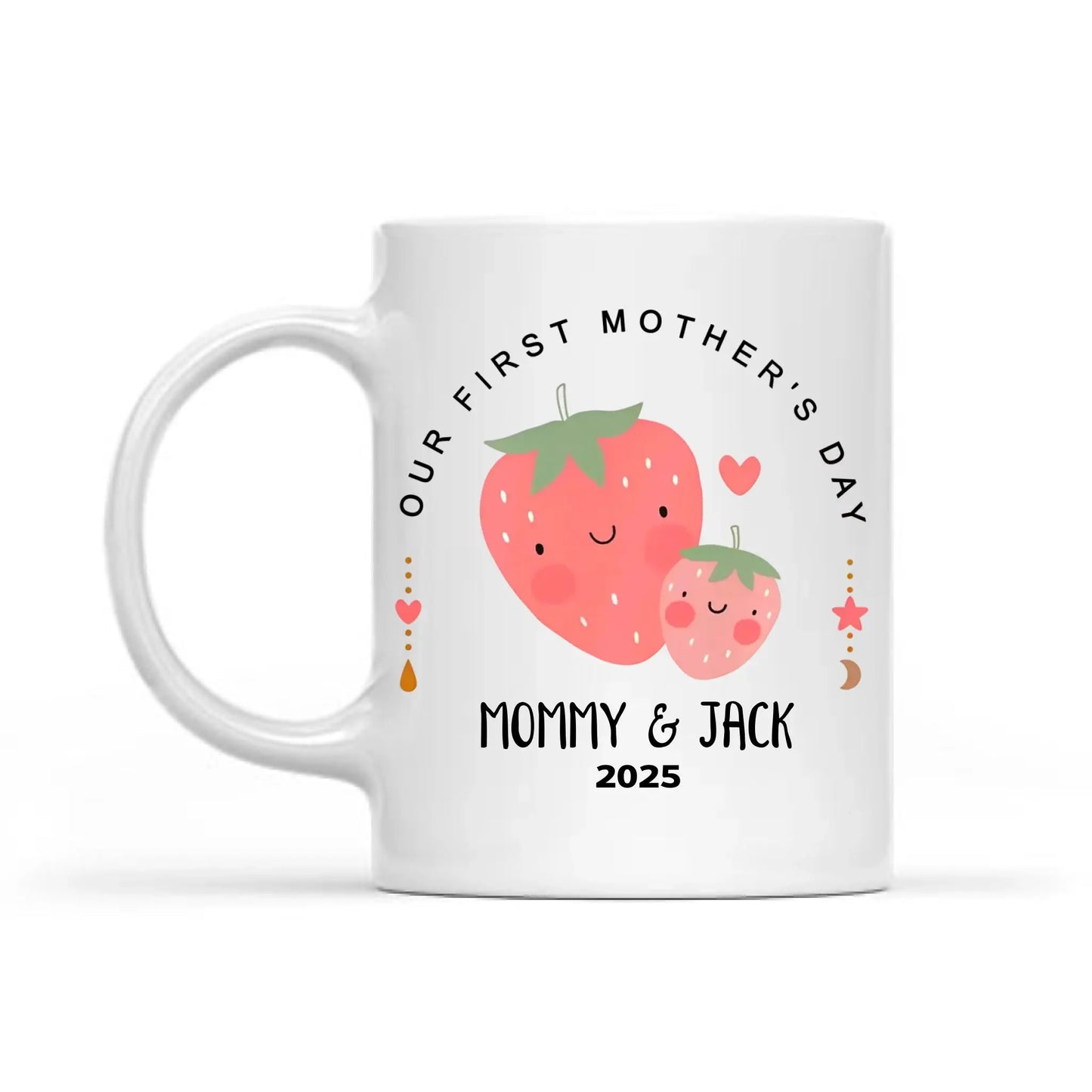 Our First Mother’s Day Together – Personalized T-Shirt & Baby Onesie Set – Custom Gift for New Mom and Baby Ezcustomize