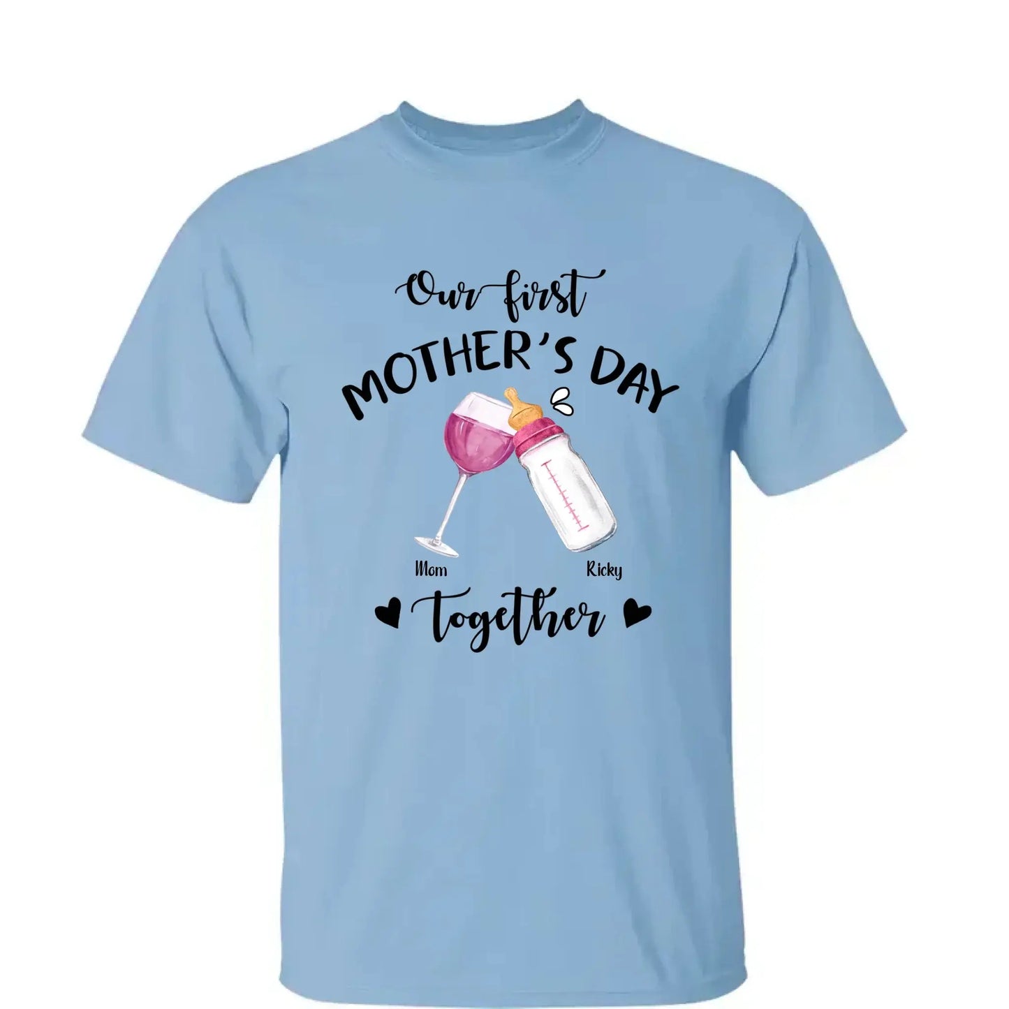 Our First Mother’s Day Together – Personalized T-Shirt or Onesie – Custom Gift for New Mom or First-Time Mom Ezcustomize