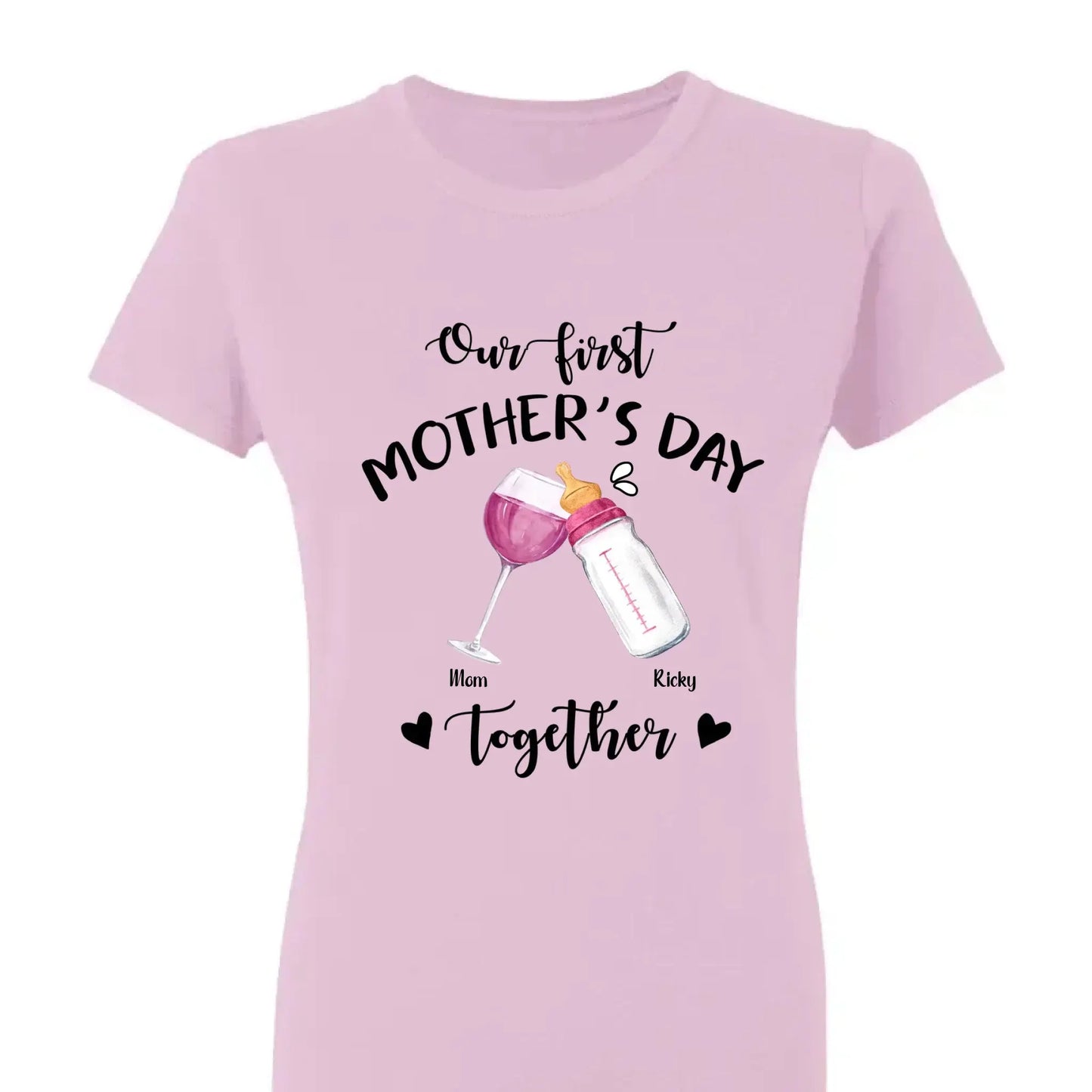 Our First Mother’s Day Together – Personalized T-Shirt or Onesie – Custom Gift for New Mom or First-Time Mom Ezcustomize
