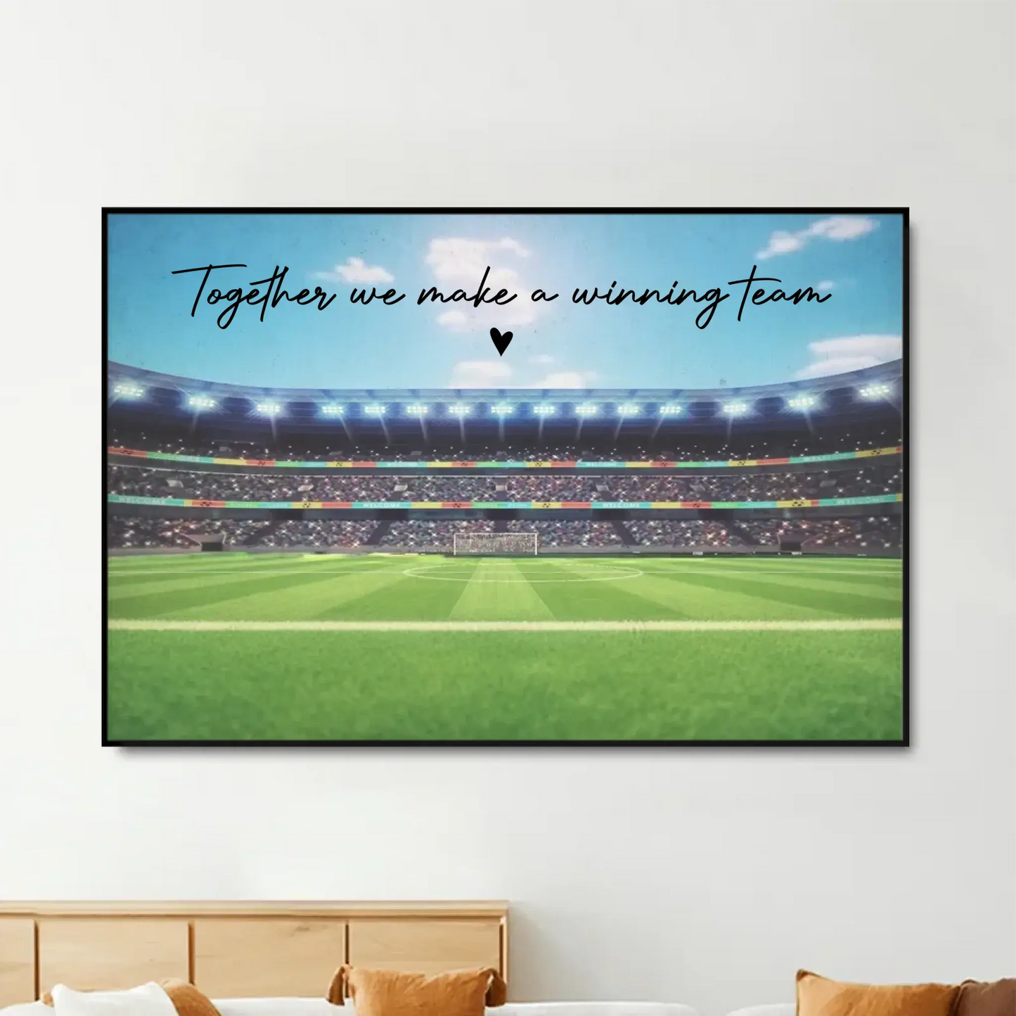 Our Soccer/Football Family Team – Personalized Sitting Poster/Canvas – Custom Gift for Parents or Family on Mother’s or Father’s Day Ezcustomize