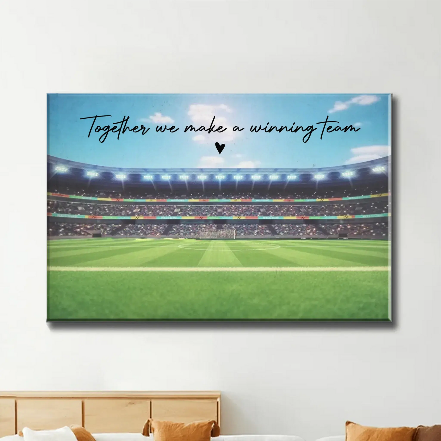Our Soccer/Football Family Team – Personalized Sitting Poster/Canvas – Custom Gift for Parents or Family on Mother’s or Father’s Day Ezcustomize
