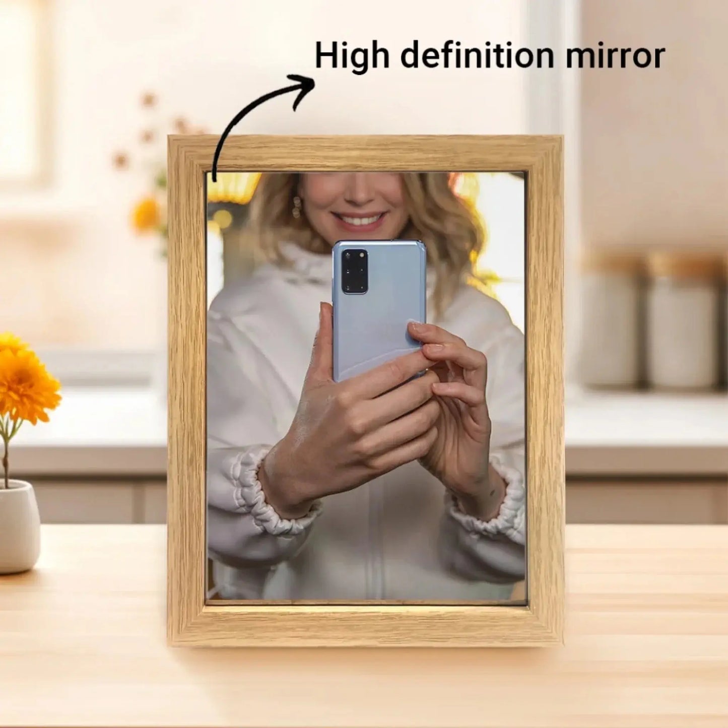 Our Song Mirror Lamp – Personalized Photo & Music Plaque Light – Romantic Gift for Couples on Anniversary or Valentine’s Day Ezcustomize