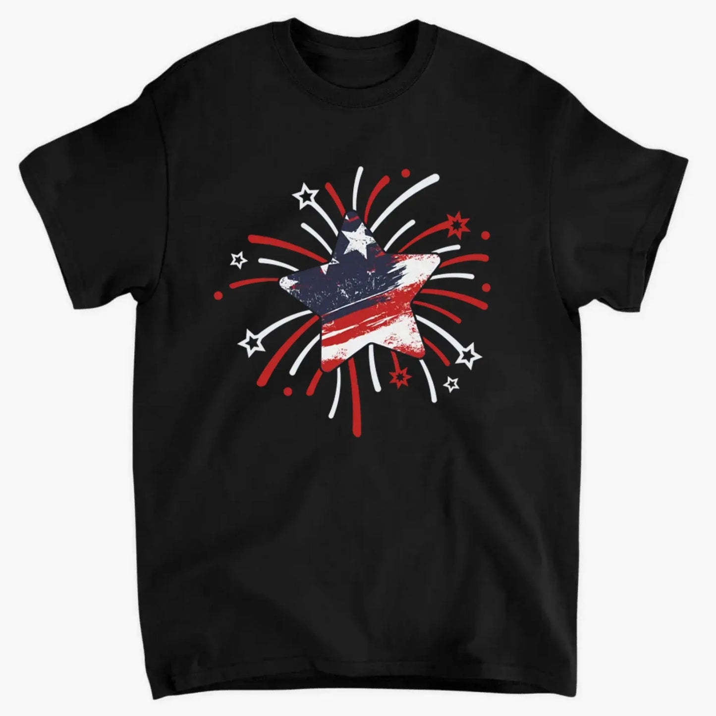 Papa & Kids Firework Star Shirt – Personalized T-Shirt/Hoodie/Sweatshirt – 4th of July or Birthday Gift for Dad or Grandpa Ezcustomize
