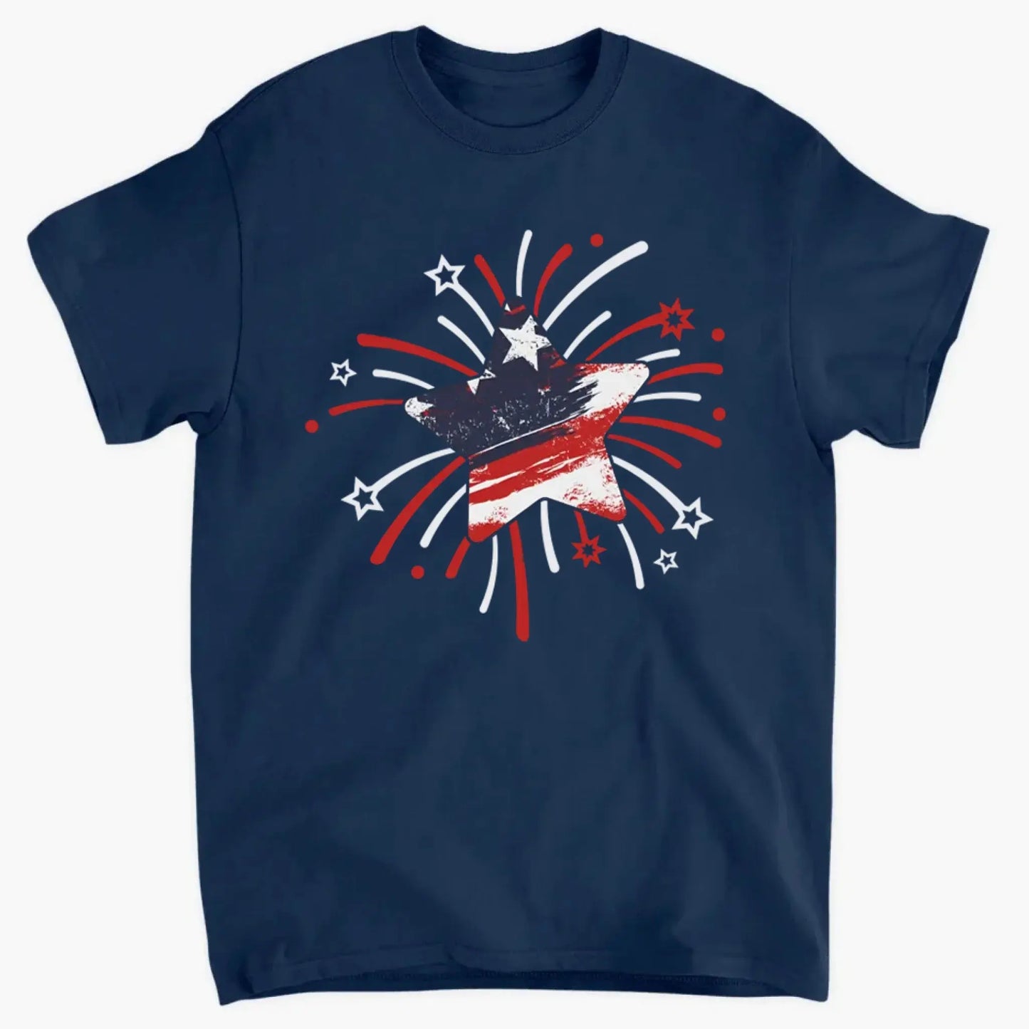 Papa & Kids Firework Star Shirt – Personalized T-Shirt/Hoodie/Sweatshirt – 4th of July or Birthday Gift for Dad or Grandpa Ezcustomize