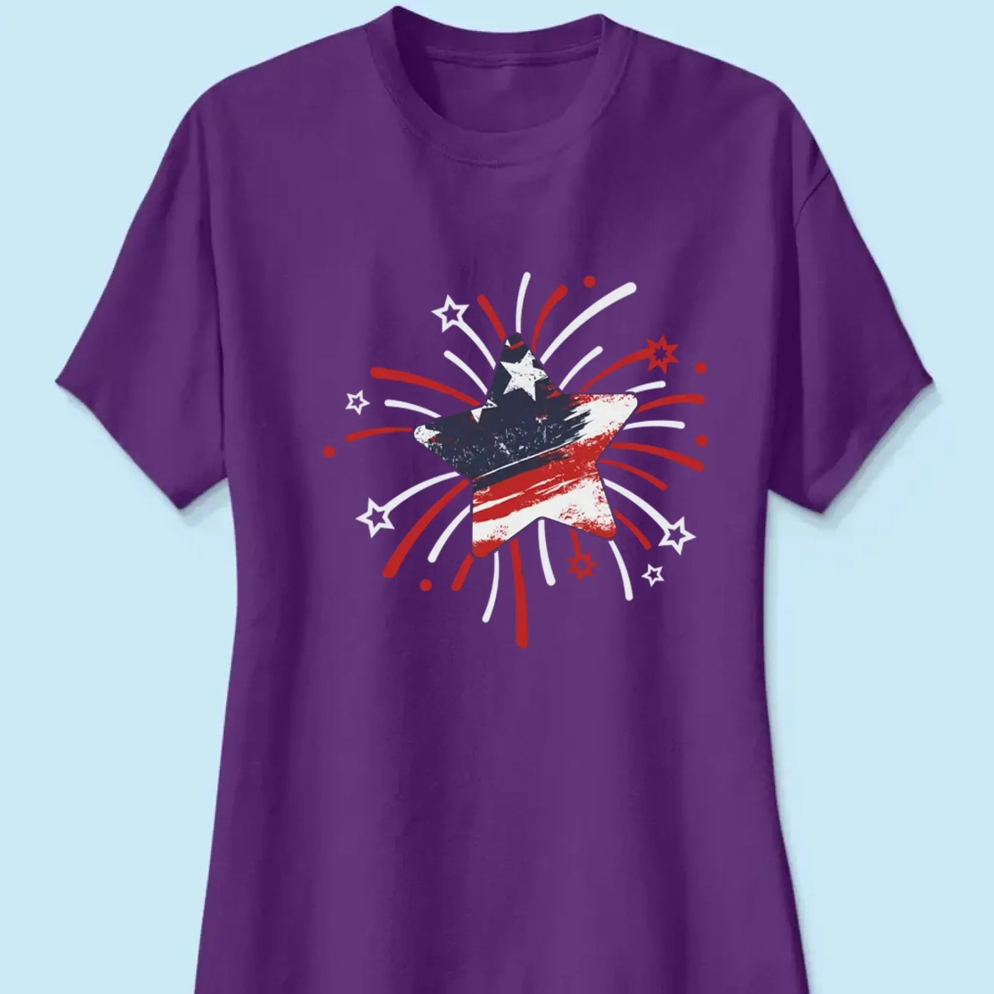 Papa & Kids Firework Star Shirt – Personalized T-Shirt/Hoodie/Sweatshirt – 4th of July or Birthday Gift for Dad or Grandpa Ezcustomize