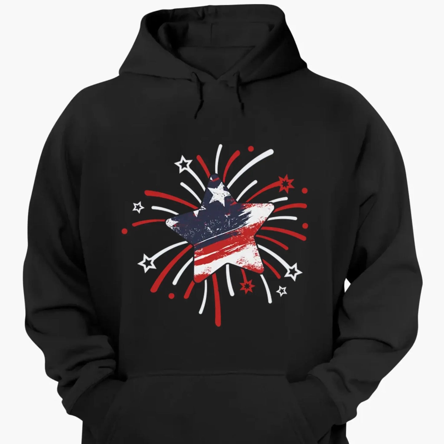 Papa & Kids Firework Star Shirt – Personalized T-Shirt/Hoodie/Sweatshirt – 4th of July or Birthday Gift for Dad or Grandpa Ezcustomize