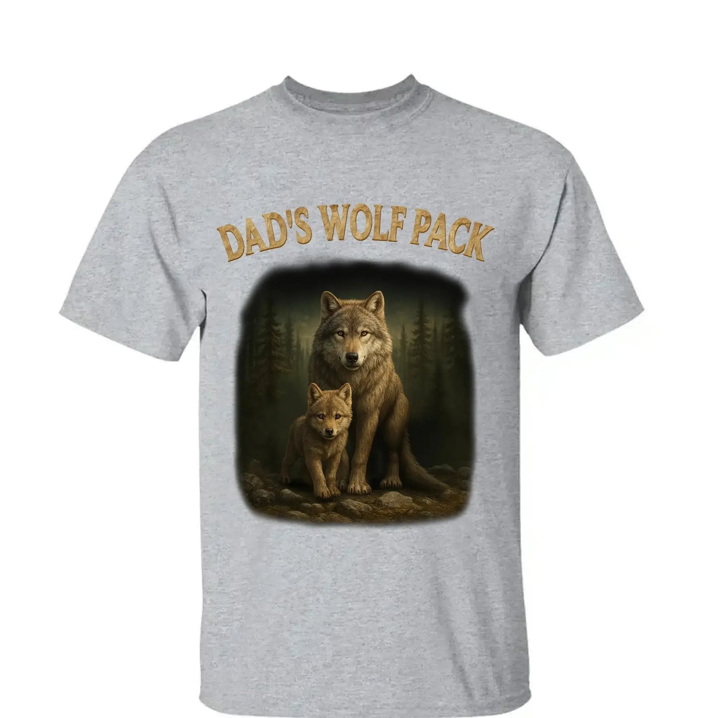 Papa’s Wolf Pack Shirt – Personalized Family Wolf T-Shirt or Hoodie with Kids' Names, Father’s Day Gift for Dad or Grandpa Ezcustomize