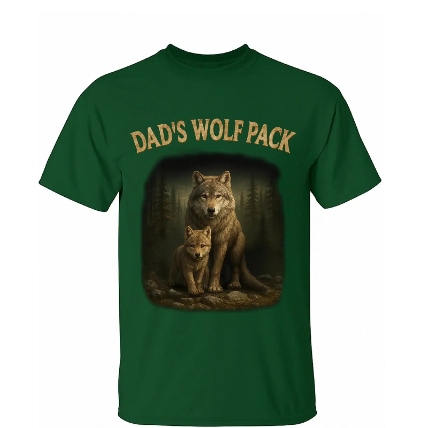 Papa’s Wolf Pack Shirt – Personalized Family Wolf T-Shirt or Hoodie with Kids' Names, Father’s Day Gift for Dad or Grandpa Ezcustomize