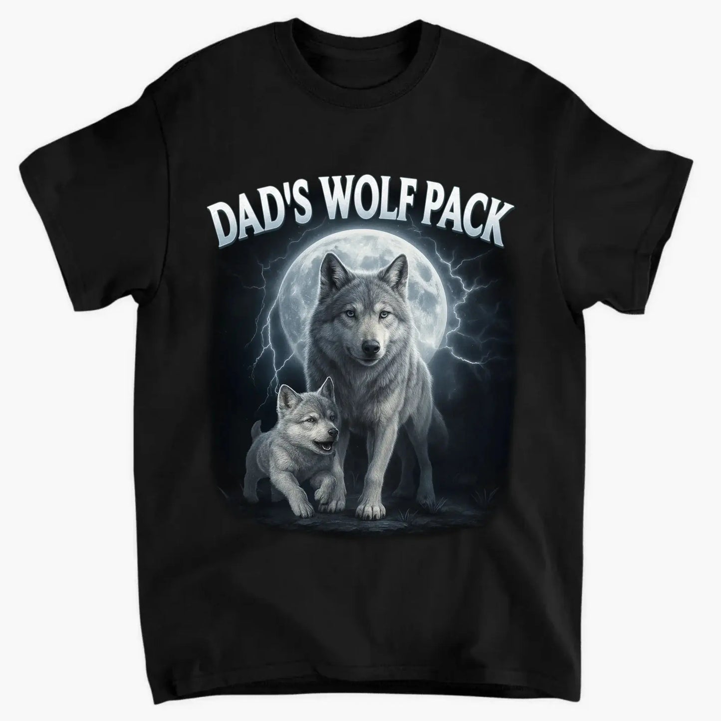 Papa's Wolf Pack Shirt – Personalized Family Wolf T-shirt, Hoodie, Sweatshirt Gift for Dad, Grandpa, Father's Day Ezcustomize