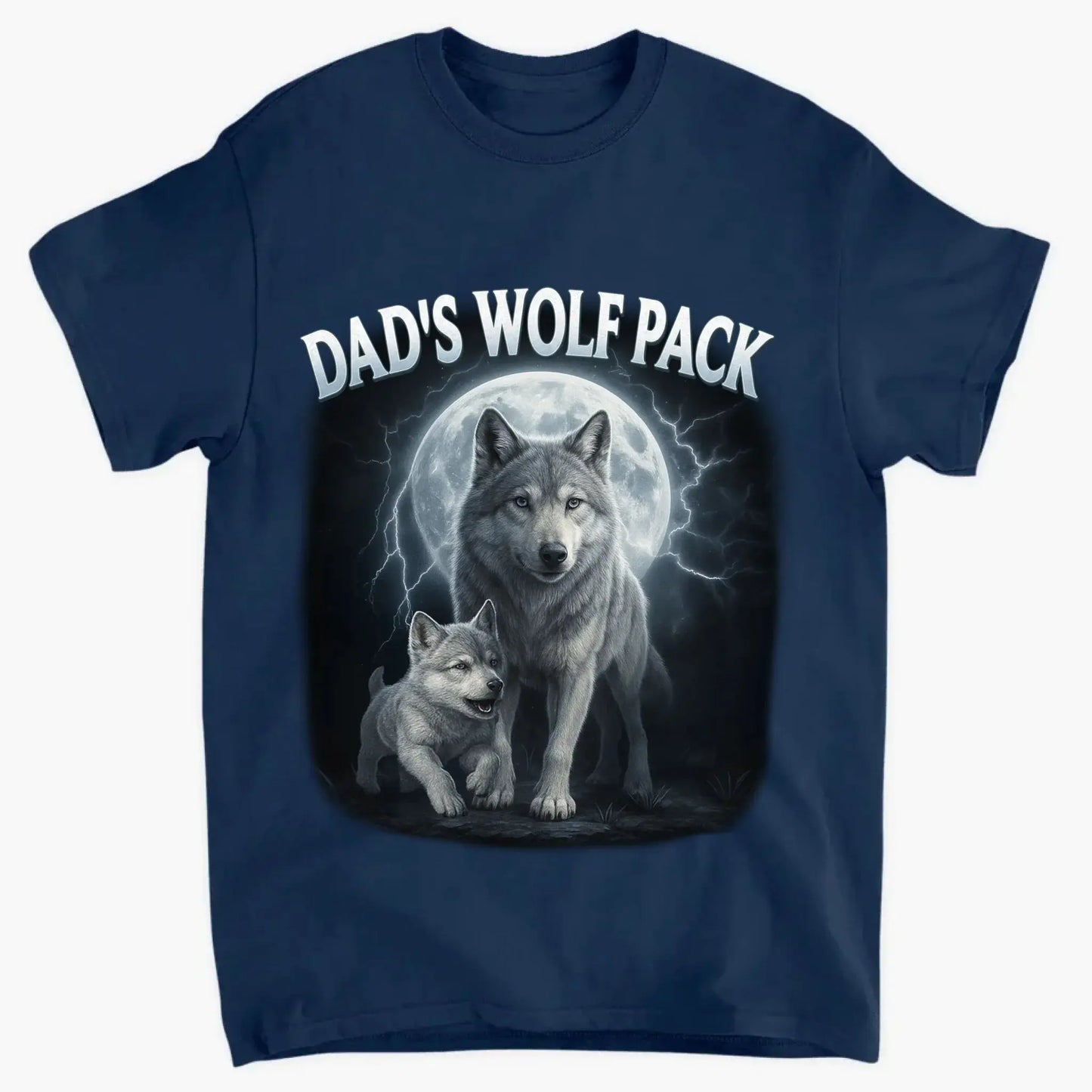 Papa's Wolf Pack Shirt – Personalized Family Wolf T-shirt, Hoodie, Sweatshirt Gift for Dad, Grandpa, Father's Day Ezcustomize