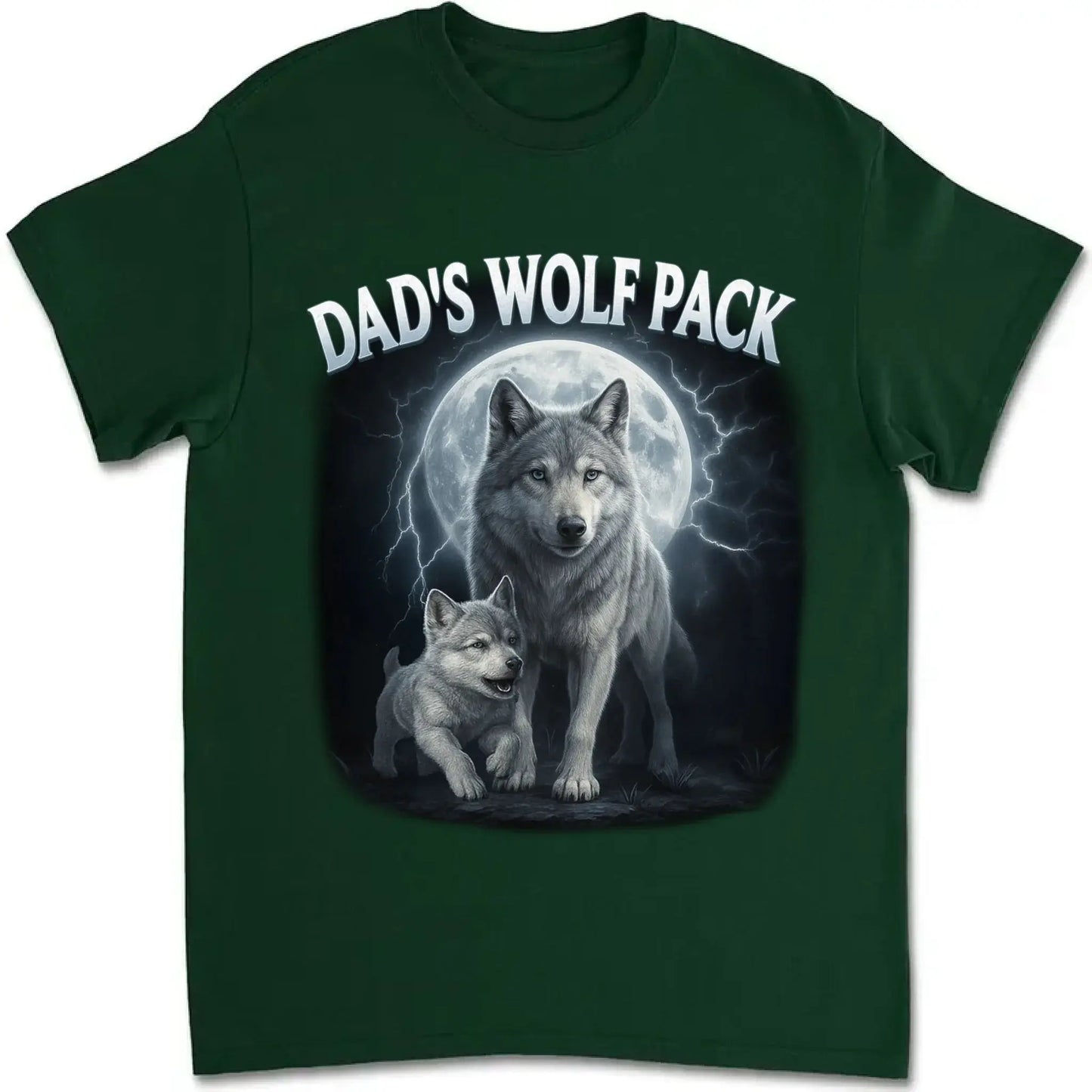 Papa's Wolf Pack Shirt – Personalized Family Wolf T-shirt, Hoodie, Sweatshirt Gift for Dad, Grandpa, Father's Day Ezcustomize