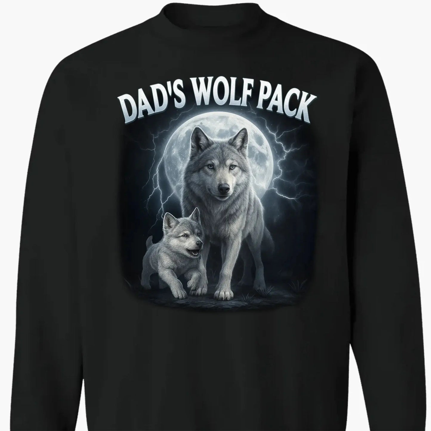 Papa's Wolf Pack Shirt – Personalized Family Wolf T-shirt, Hoodie, Sweatshirt Gift for Dad, Grandpa, Father's Day Ezcustomize