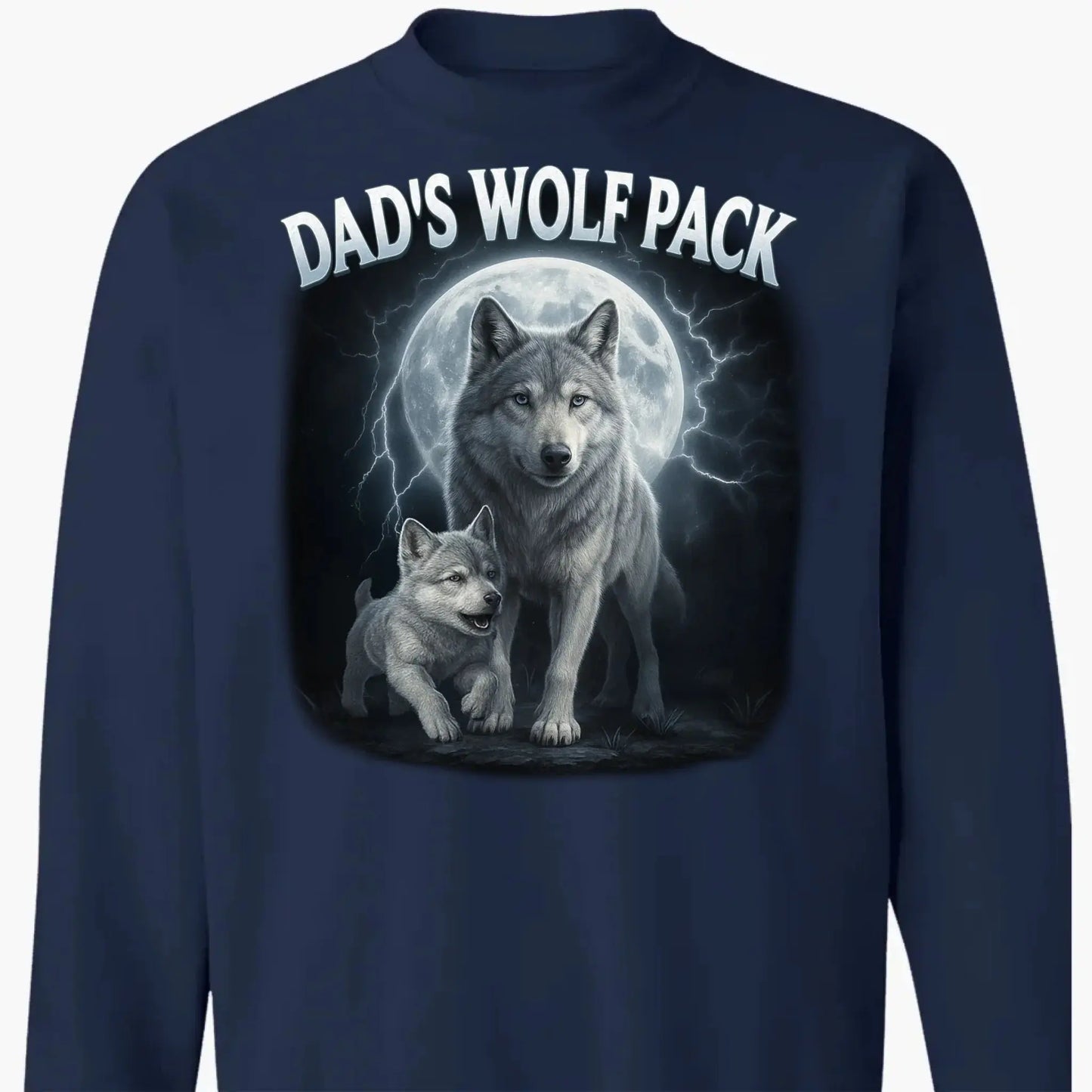 Papa's Wolf Pack Shirt – Personalized Family Wolf T-shirt, Hoodie, Sweatshirt Gift for Dad, Grandpa, Father's Day Ezcustomize