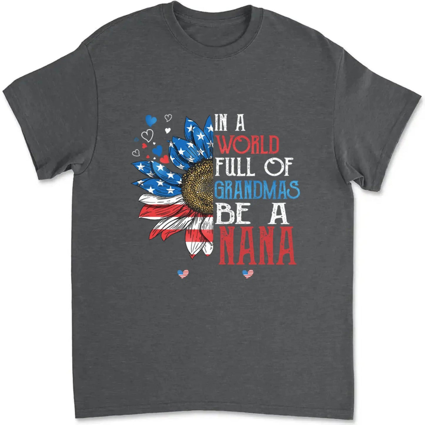 Patriotic Daisy Grandma Shirt – Custom 4th of July T-Shirt with Grandkids’ Names, Gift for Mom, Wife or Nana copy Ezcustomize