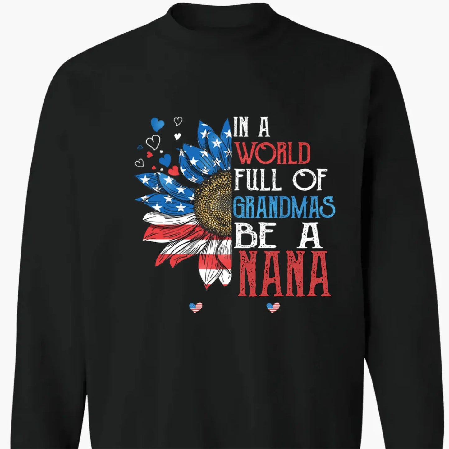 Patriotic Daisy Grandma Shirt – Custom 4th of July T-Shirt with Grandkids’ Names, Gift for Mom, Wife or Nana copy Ezcustomize