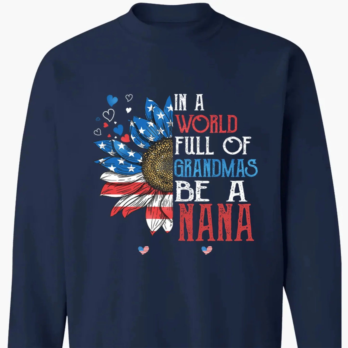 Patriotic Daisy Grandma Shirt – Custom 4th of July T-Shirt with Grandkids’ Names, Gift for Mom, Wife or Nana copy Ezcustomize
