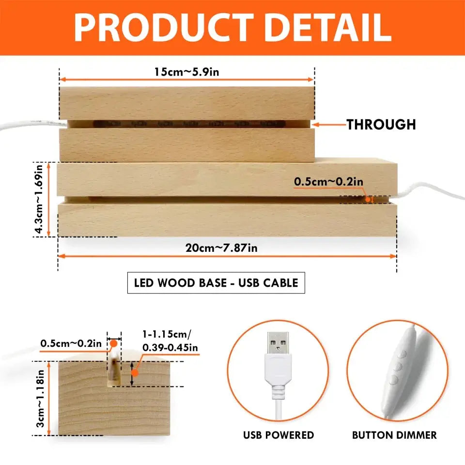 Personalised Two Hands - 3D LED Light Wooden Base | Gift for Couples, Wedding, Anniversary, Marriage, Valentine's Day, Wife, Husband Ezcustomize