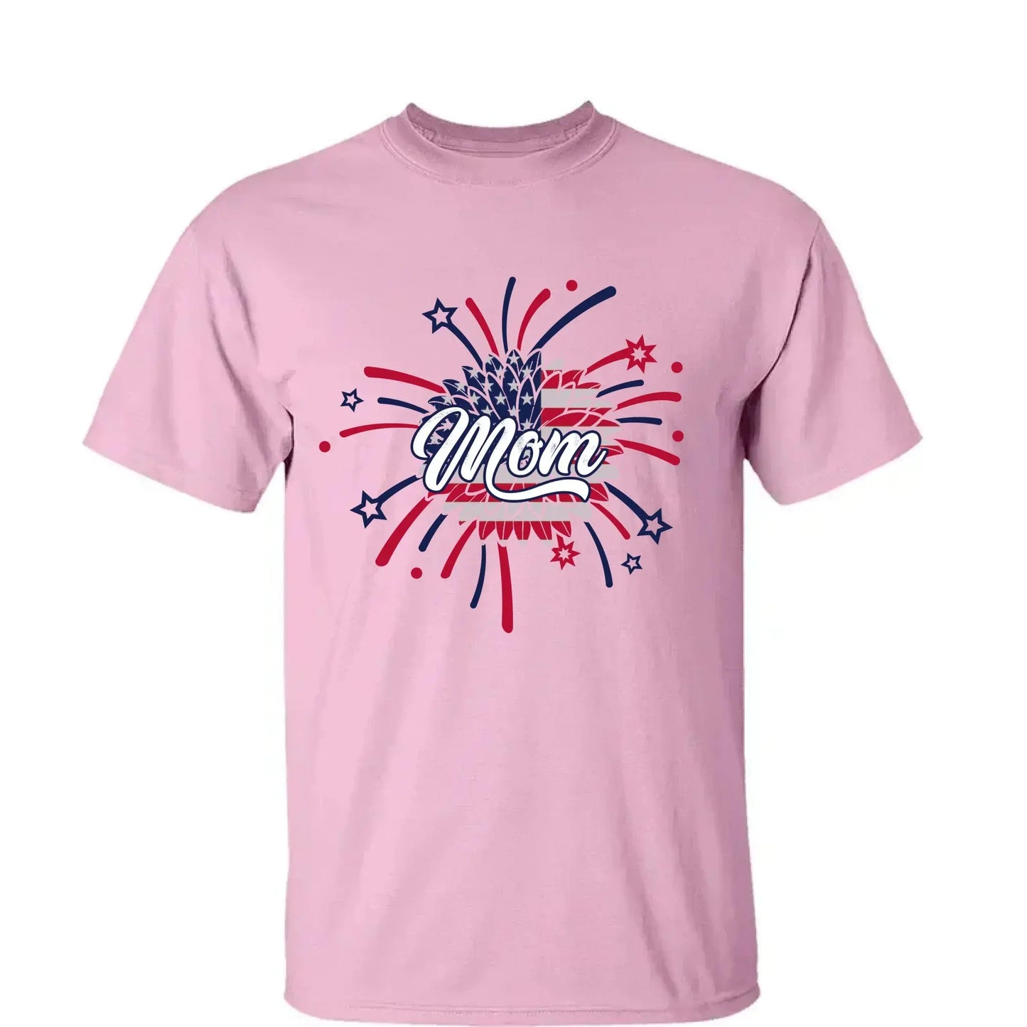 Personalized 4th of July Fireworks Shirt for Grandma or Mom – Custom Name Patriotic Family Tee, Independence Day Gift Ezcustomize