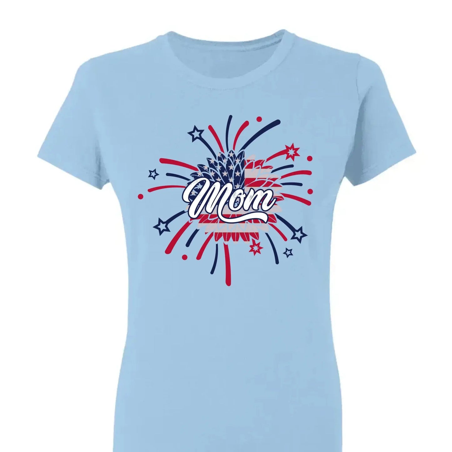 Personalized 4th of July Fireworks Shirt for Grandma or Mom – Custom Name Patriotic Family Tee, Independence Day Gift Ezcustomize