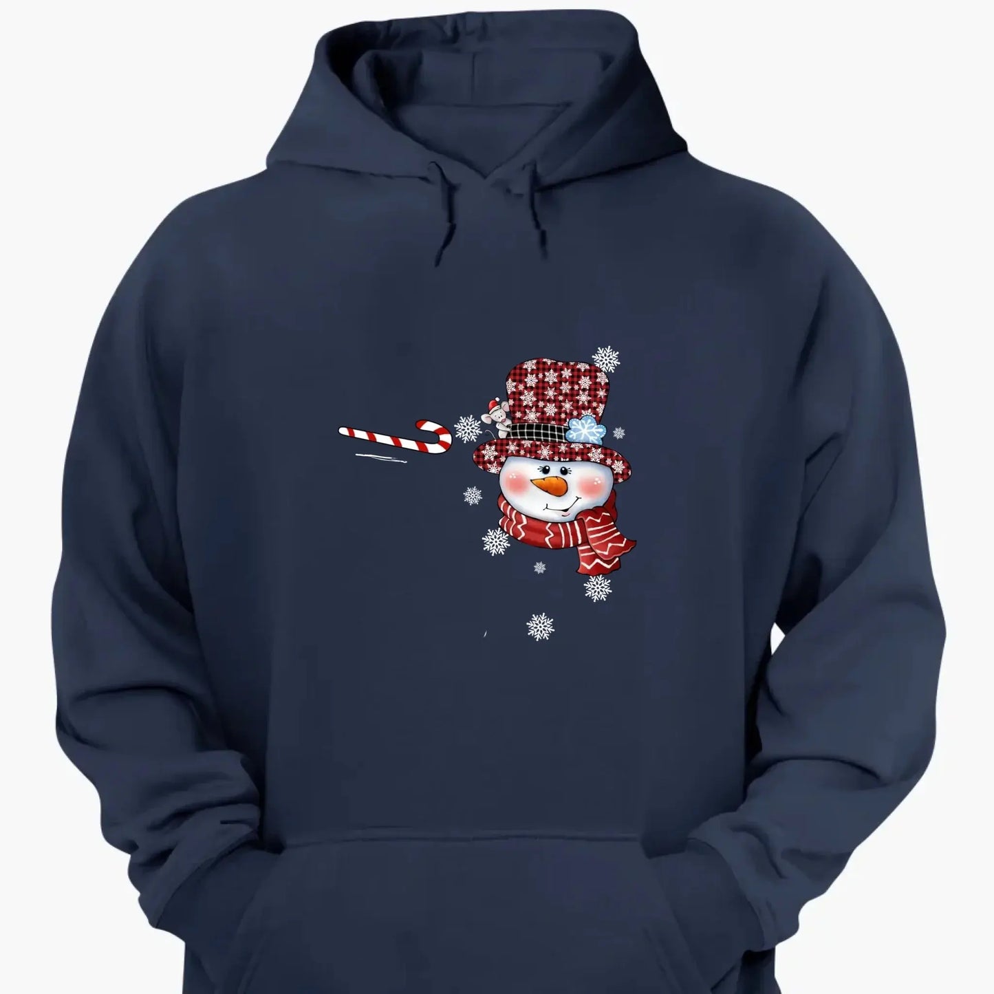 Personalized Christmas Shirt for Grandma – Snowman Candy Cane Grandkids Name Tee, Custom Nana Holiday Gift Ezcustomize
