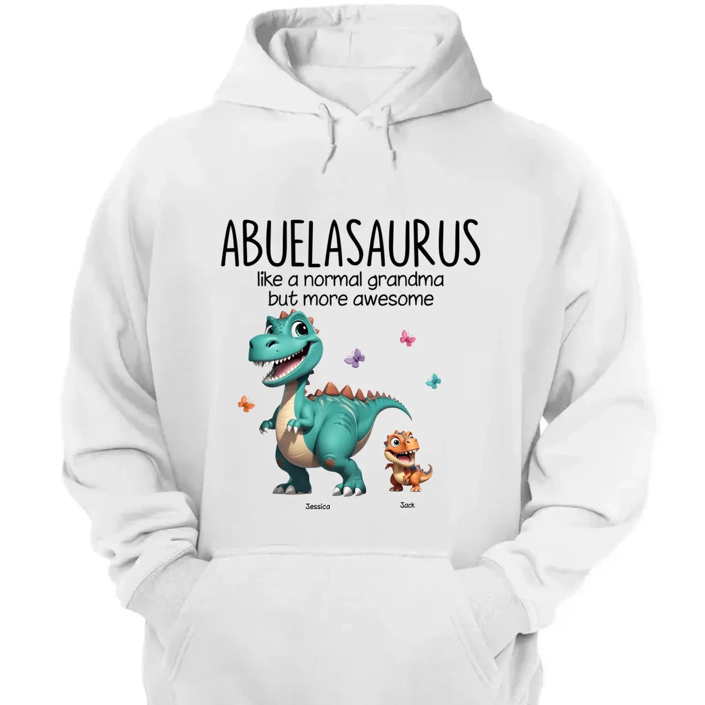Personalized Classic Tee – Fun Dinosaur Family Design, Custom Grandmother’s Day Gift for Grandma, Grandkids & Couples Ezcustomize