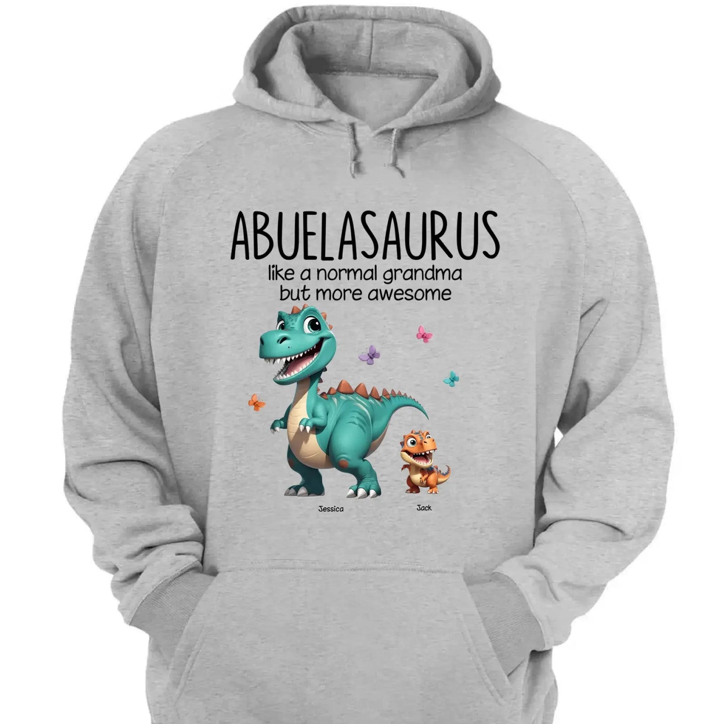 Personalized Classic Tee – Fun Dinosaur Family Design, Custom Grandmother’s Day Gift for Grandma, Grandkids & Couples Ezcustomize