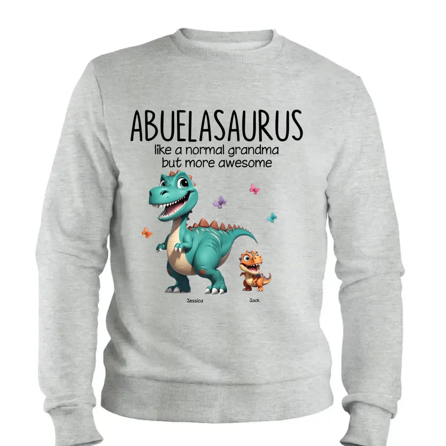 Personalized Classic Tee – Fun Dinosaur Family Design, Custom Grandmother’s Day Gift for Grandma, Grandkids & Couples Ezcustomize