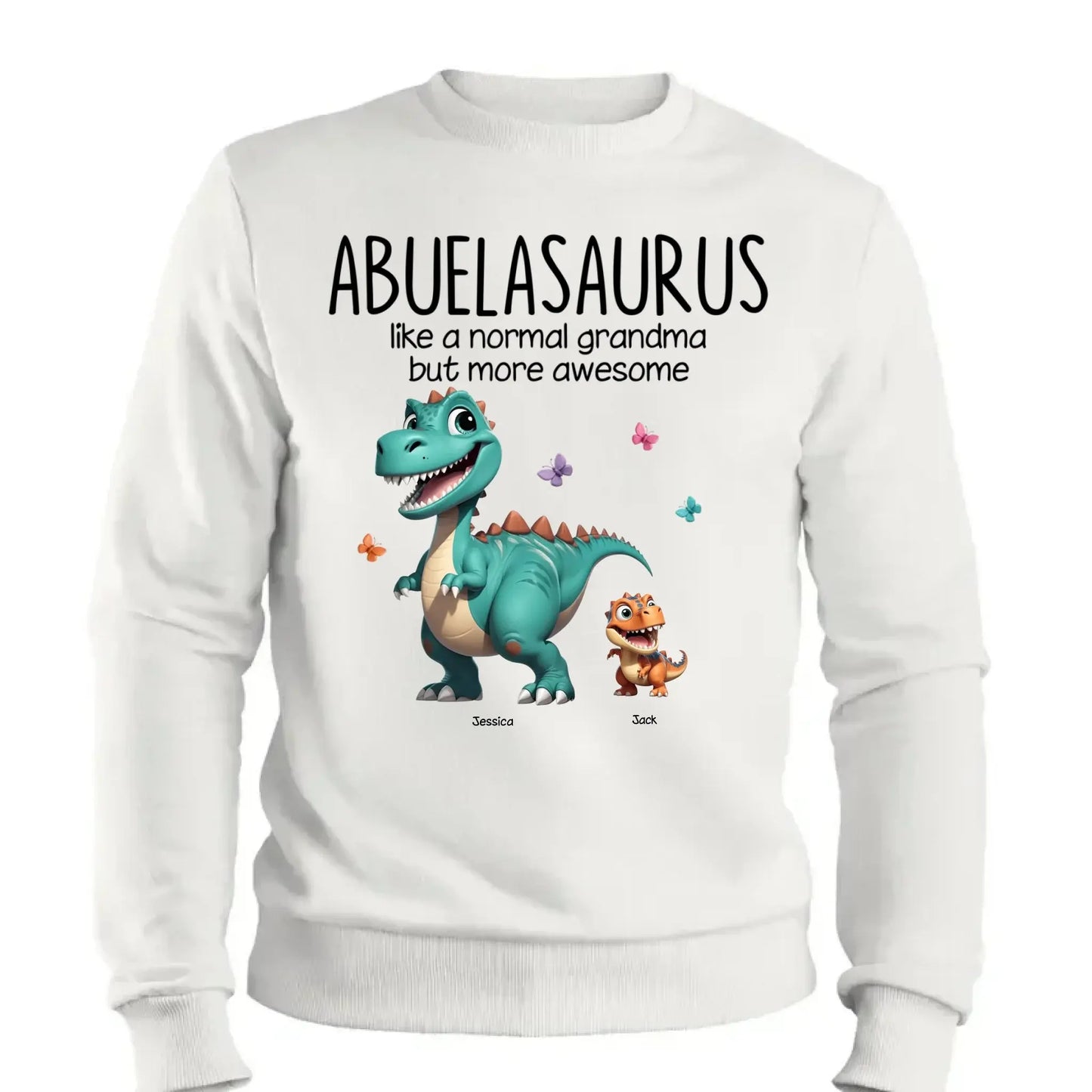 Personalized Classic Tee – Fun Dinosaur Family Design, Custom Grandmother’s Day Gift for Grandma, Grandkids & Couples Ezcustomize