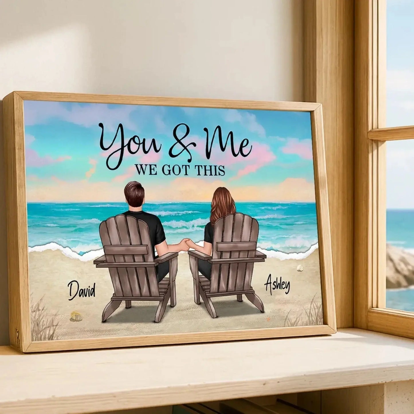 Personalized Couple Poster/Canvas – Custom Romantic Landscape Art Gift for Anniversary, Valentine’s, or Just Because Ezcustomize