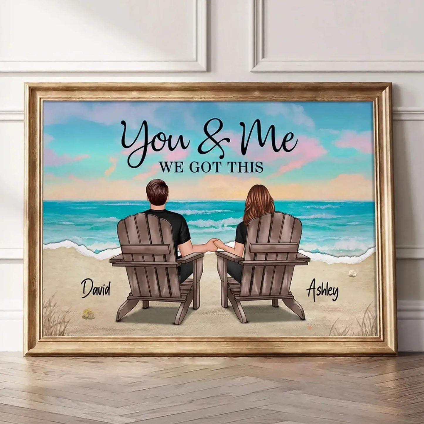 Personalized Couple Poster/Canvas – Custom Romantic Landscape Art Gift for Anniversary, Valentine’s, or Just Because Ezcustomize