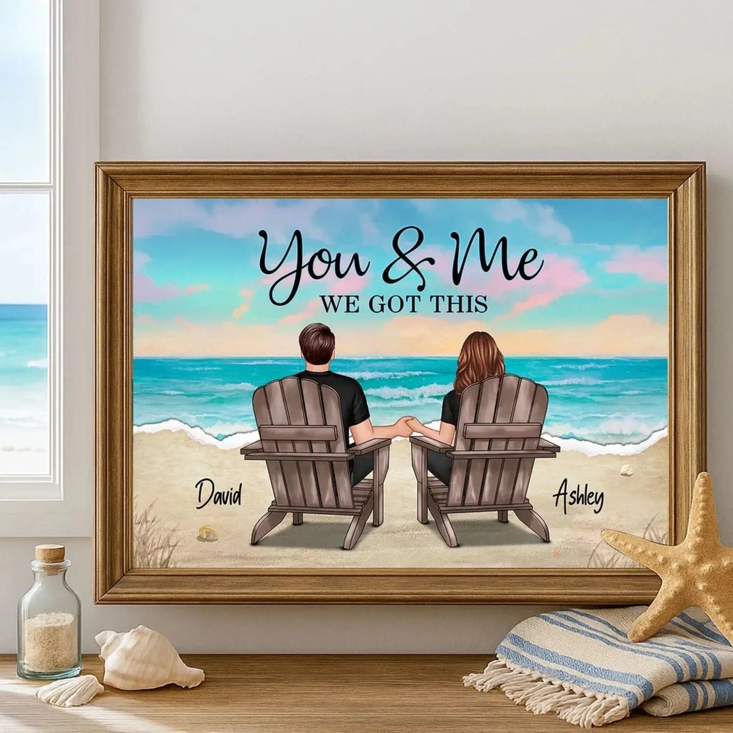 Personalized Couple Poster/Canvas – Custom Romantic Landscape Art Gift for Anniversary, Valentine’s, or Just Because Ezcustomize