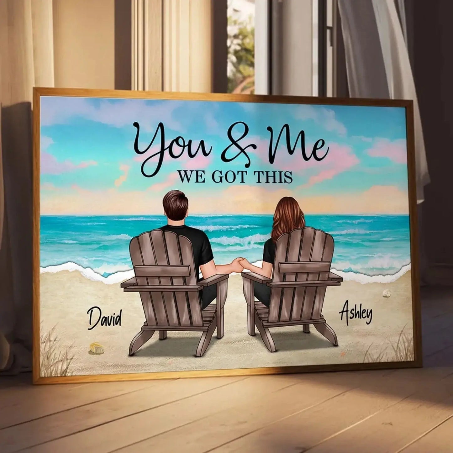 Personalized Couple Poster/Canvas – Custom Romantic Landscape Art Gift for Anniversary, Valentine’s, or Just Because Ezcustomize