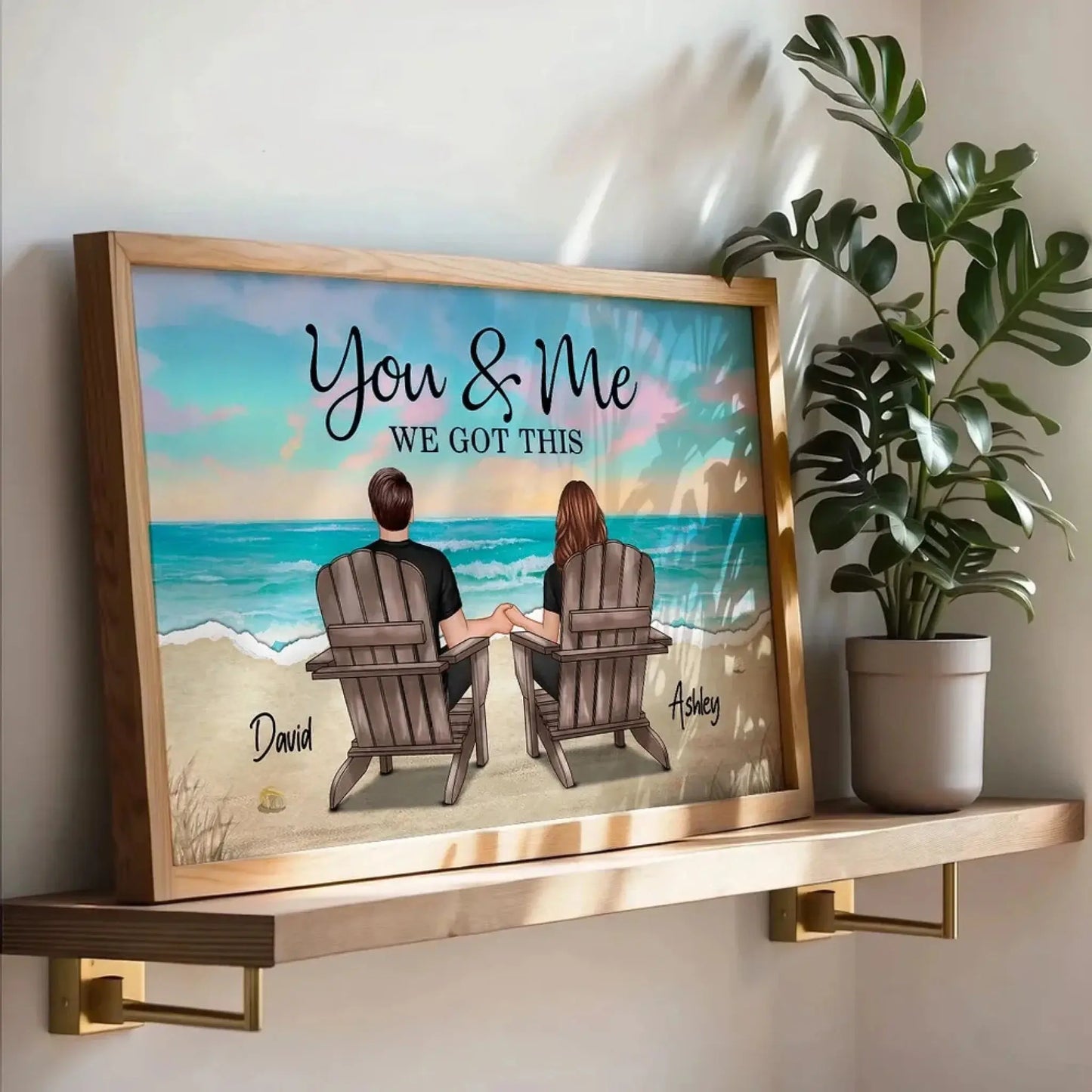 Personalized Couple Poster/Canvas – Custom Romantic Landscape Art Gift for Anniversary, Valentine’s, or Just Because Ezcustomize