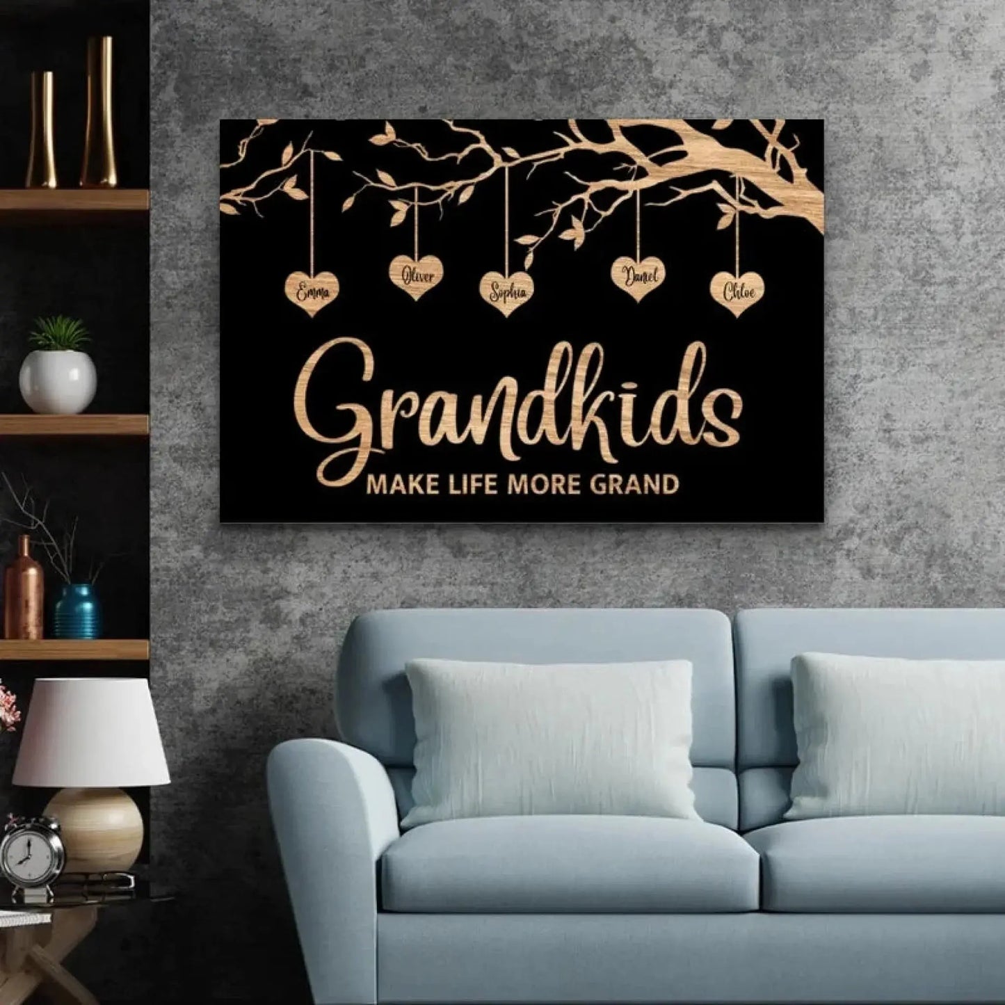 Personalized Family Love Poster/Canvas – Custom Family Portrait Art Gift for Parents, Grandparents, or Siblings Ezcustomize