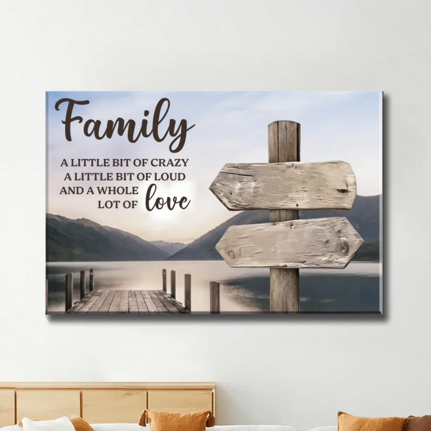 Personalized Family Names – Custom Family Canvas Wall Art Decor – Meaningful Christmas & Holiday Home Decor Gift for Families Ezcustomize