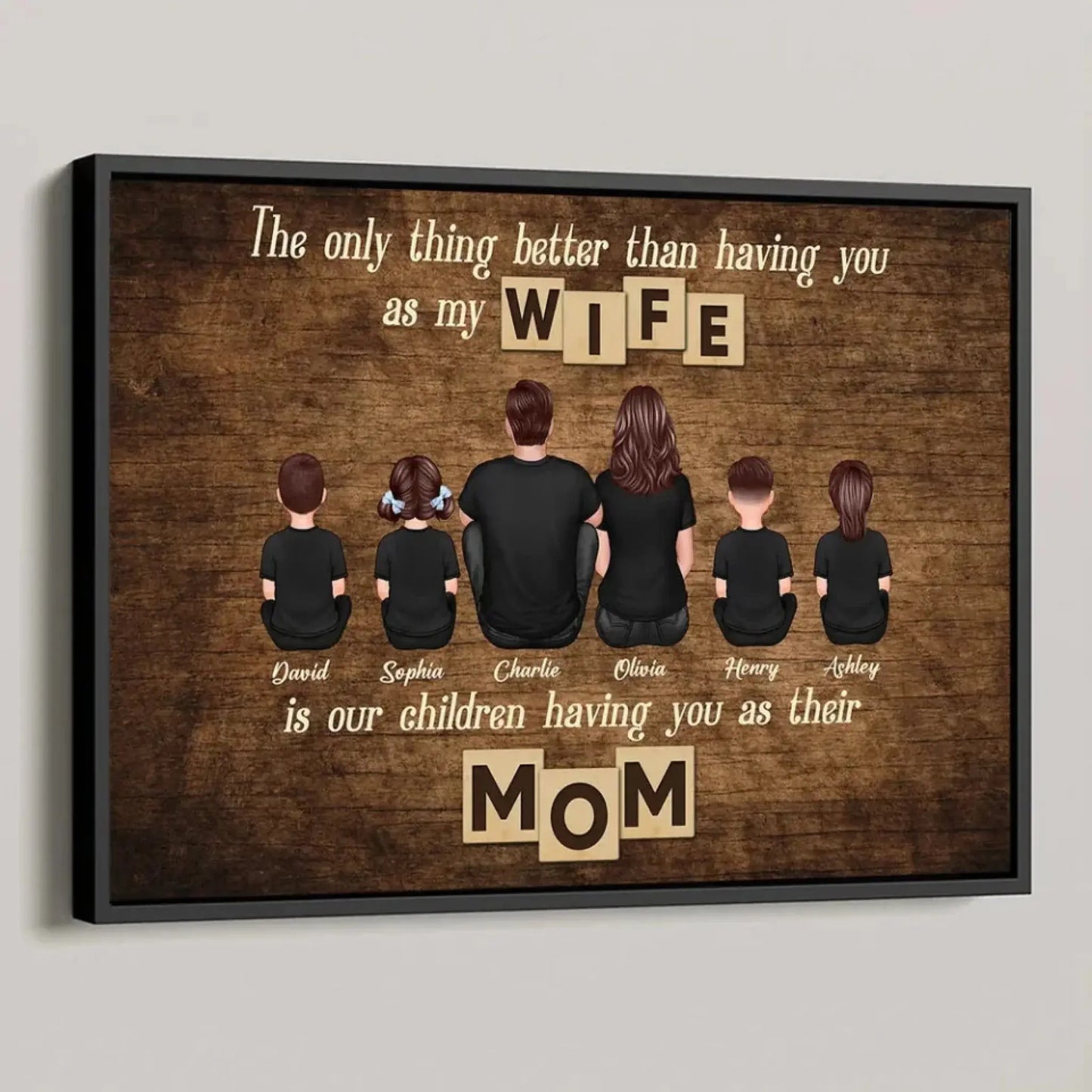 Personalized Family Poster – "The Only Thing Better Than Having You as My Wife" – Heartfelt Gift for Mom or Wife Ezcustomize