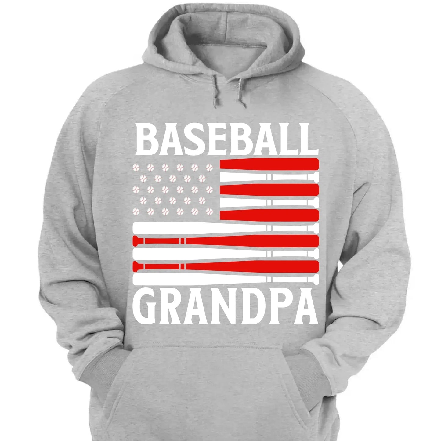 Personalized Flag Design T-Shirt – Custom Baseball Grandpa Shirt – Gift for Grandpa, Dad, or Baseball Lover Ezcustomize