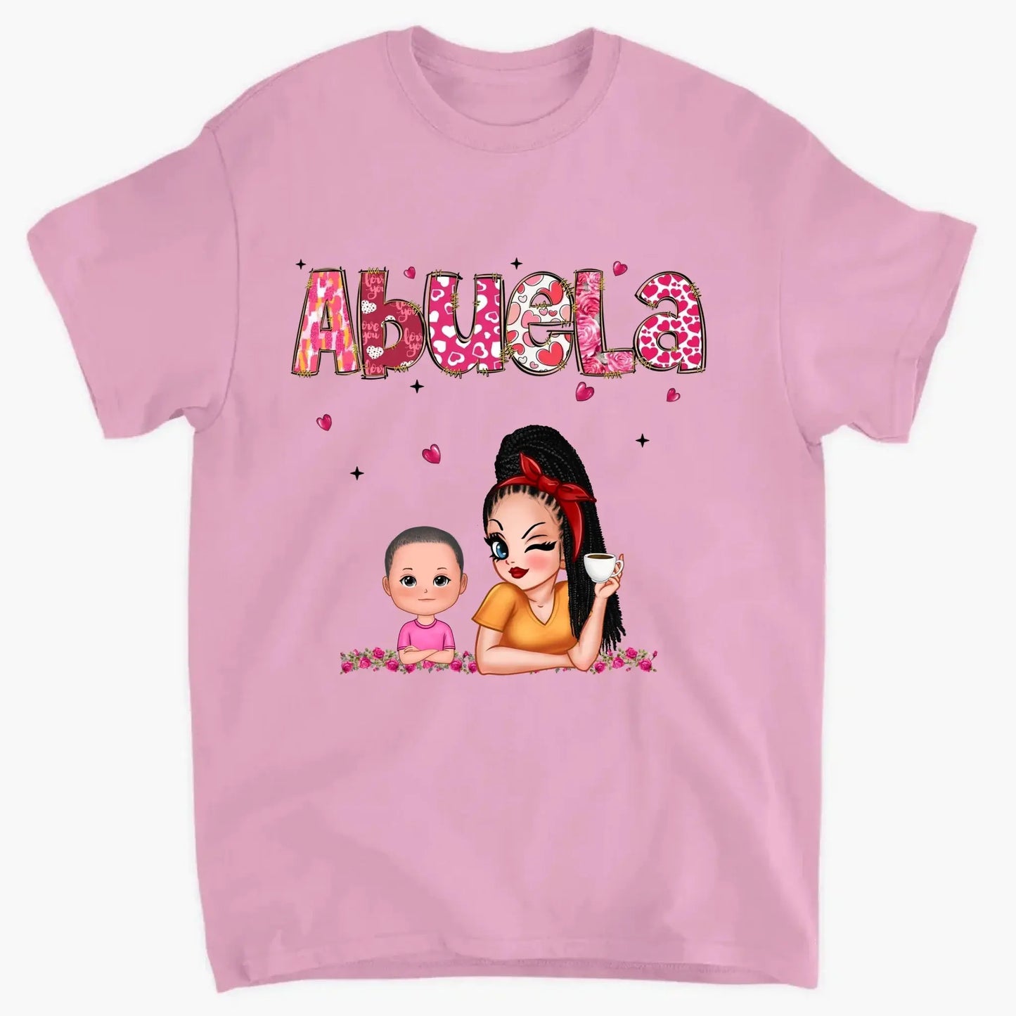 Personalized Gift For Grandma Mom Custom Kids Name Shirt Ezcustomize