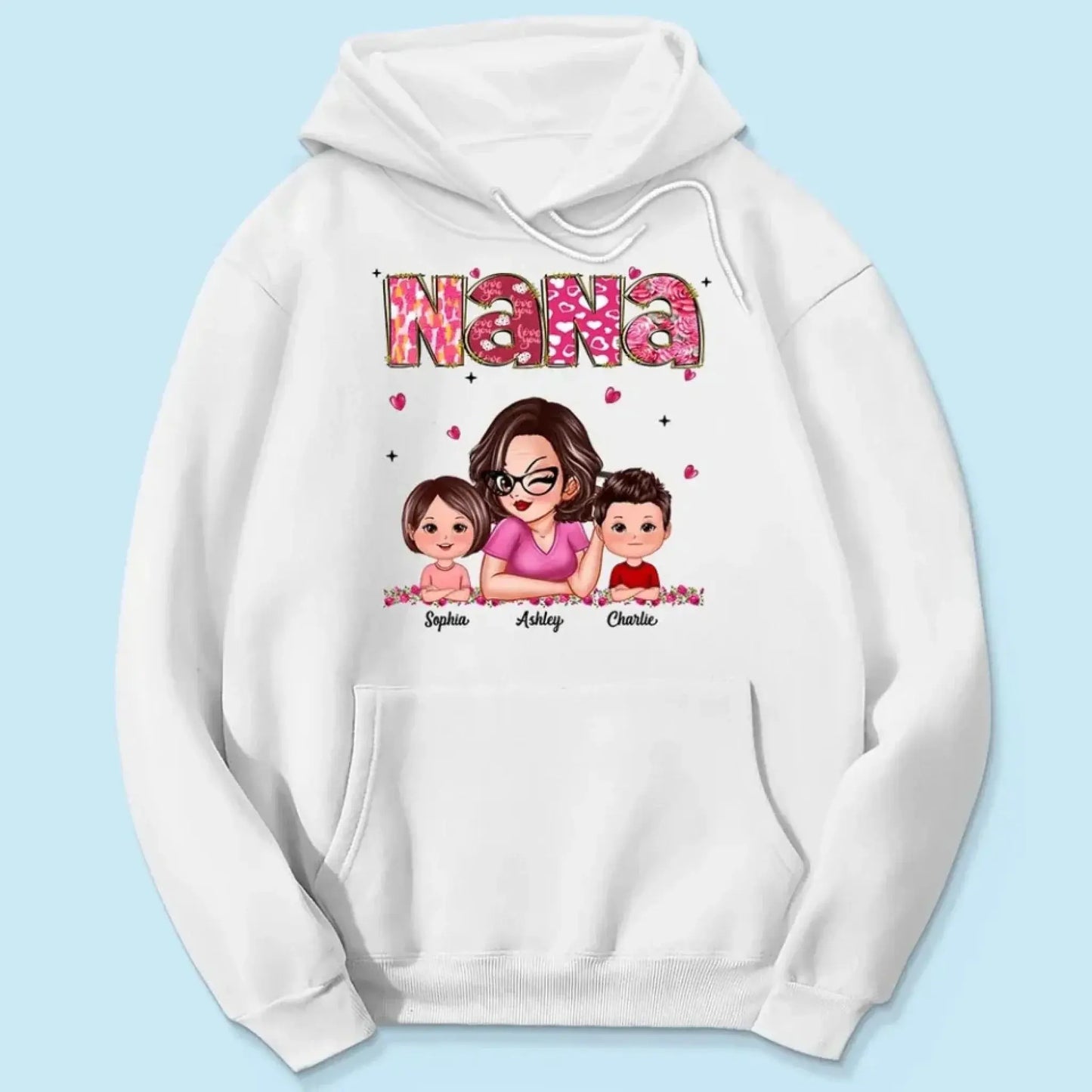 Personalized Gift For Grandma Mom Custom Kids Name Shirt Ezcustomize