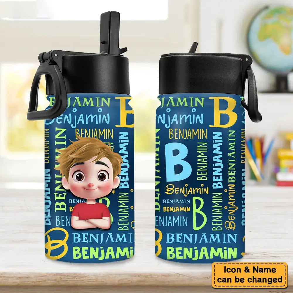 Personalized Gift For Kids Custom Name Kids Water Bottle Ezcustomize