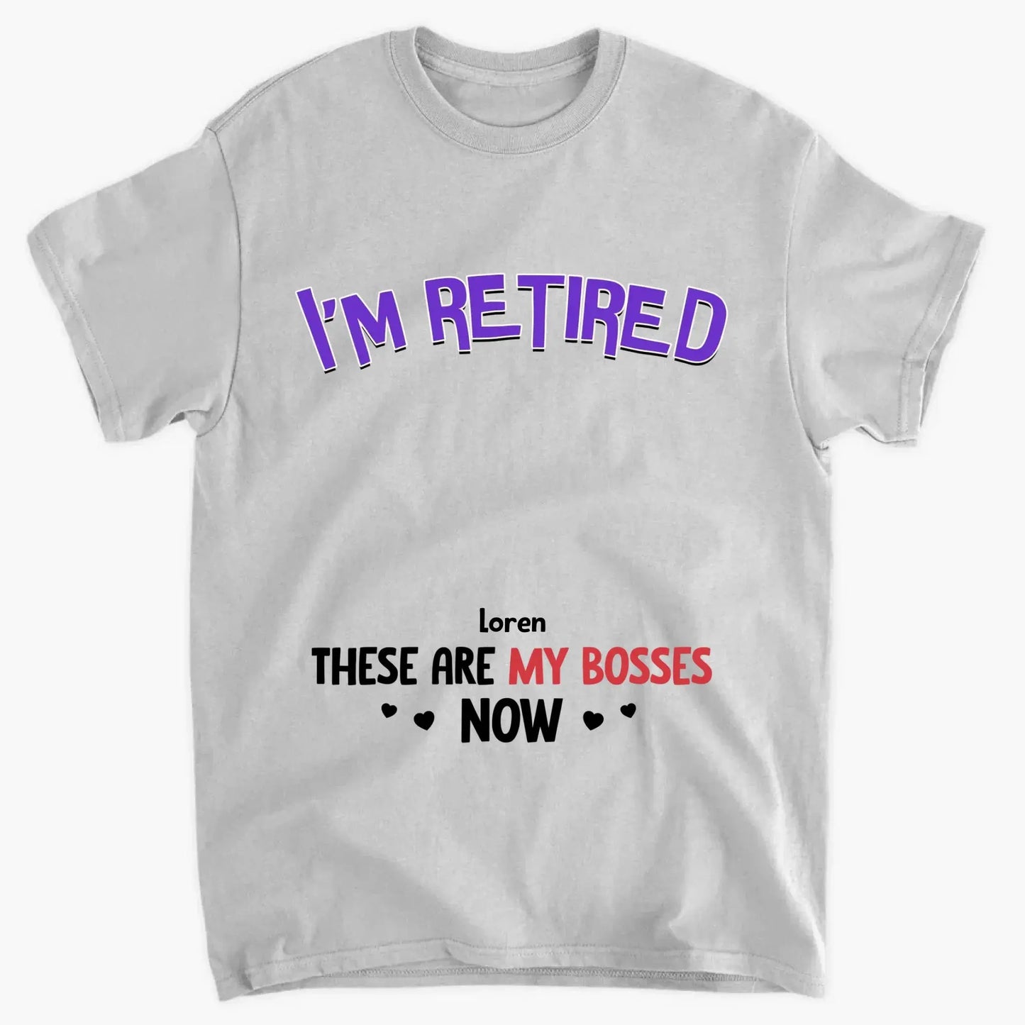 Personalized Gift I'm Retired Grandkid Is My Boss Now Shirt - Hoodie - Sweatshirt Ezcustomize