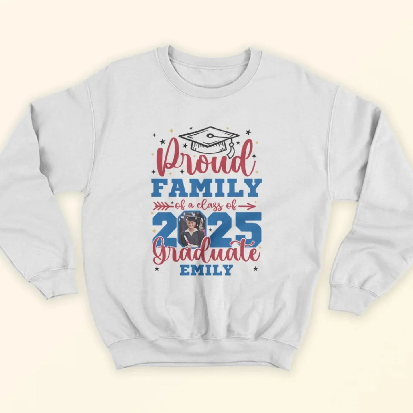 Personalized Graduation Shirt – Proud Family of a Class of 2025 with Custom Photo Ezcustomize