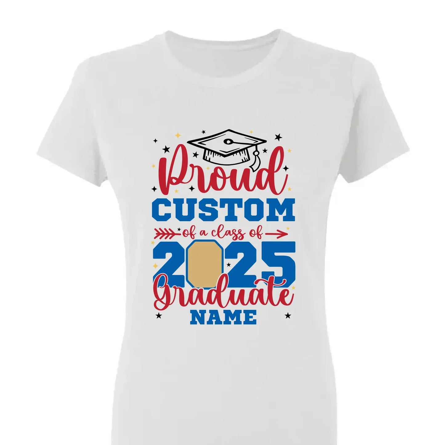 Personalized Graduation Shirt – Proud Family of a Class of 2025 with Custom Photo Ezcustomize