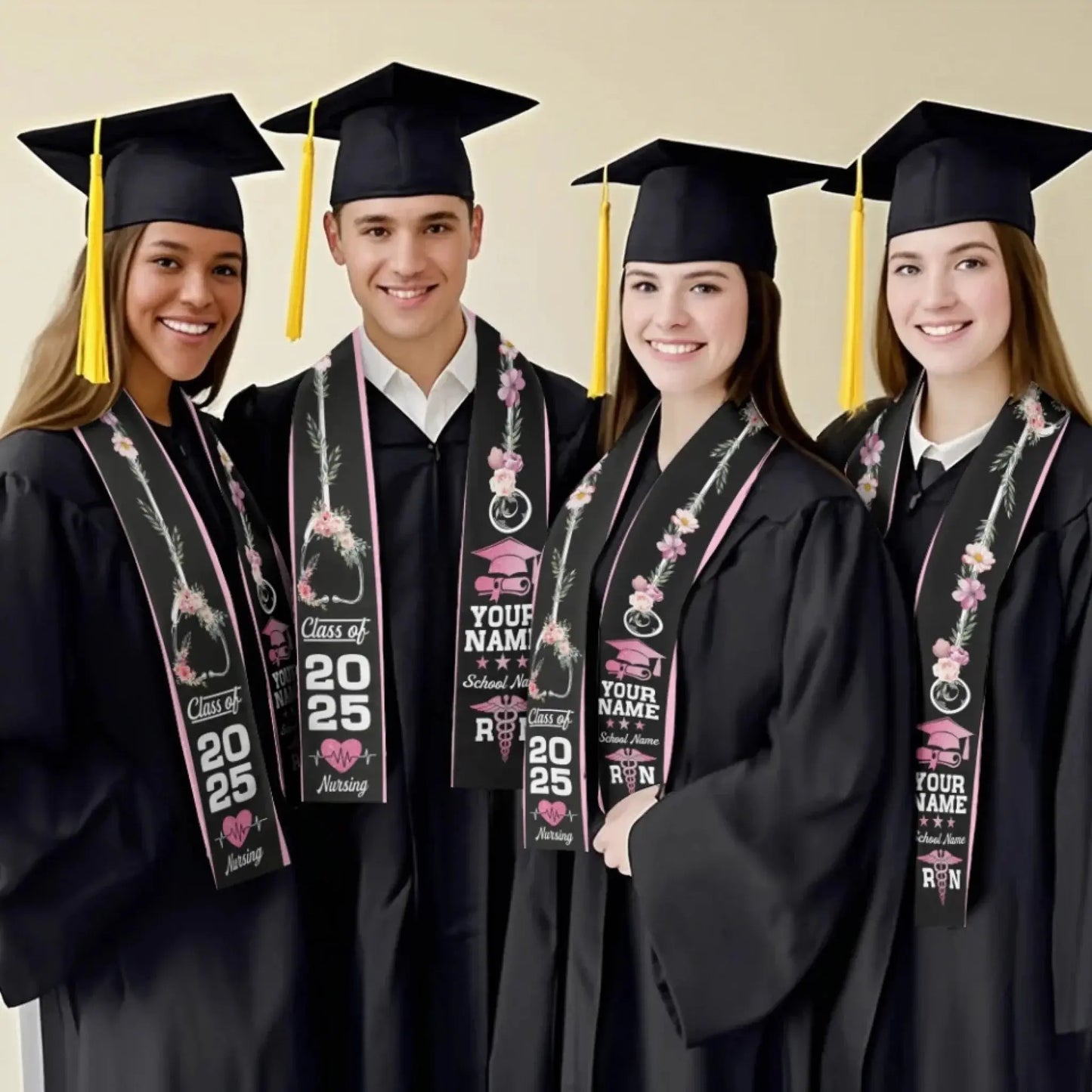 Personalized Graduation Stole – Custom Name, School & Year Ezcustomize