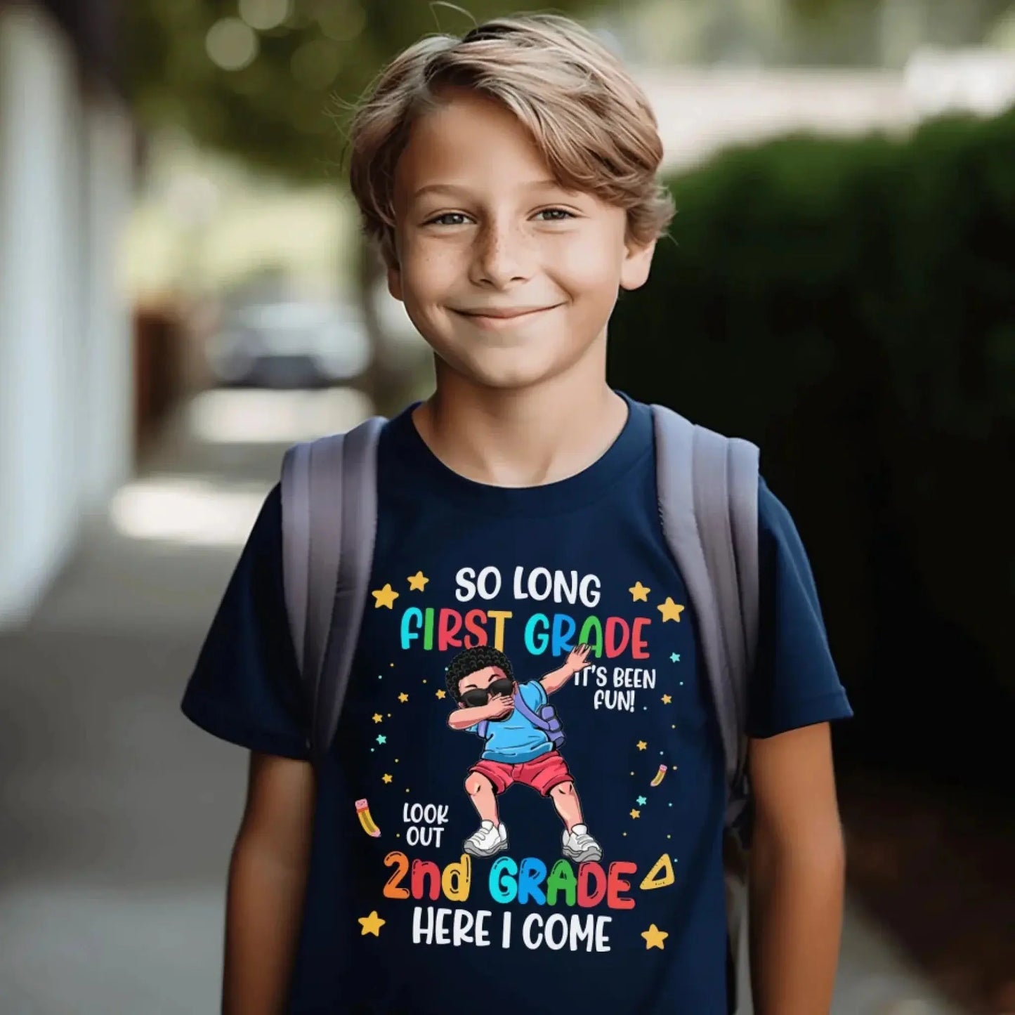 Personalized Graduation Youth T-Shirt | So Long Kindergarten, Look out 1st Grade Here I Come Shirt – Custom Grade Ezcustomize