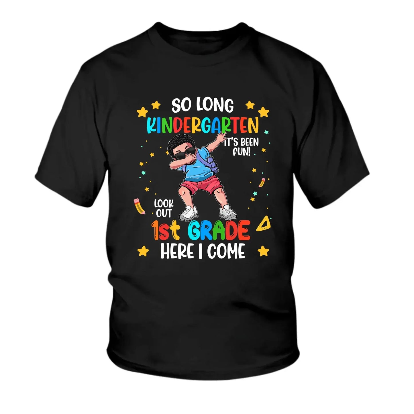 Personalized Graduation Youth T-Shirt | So Long Kindergarten, Look out 1st Grade Here I Come Shirt – Custom Grade Ezcustomize