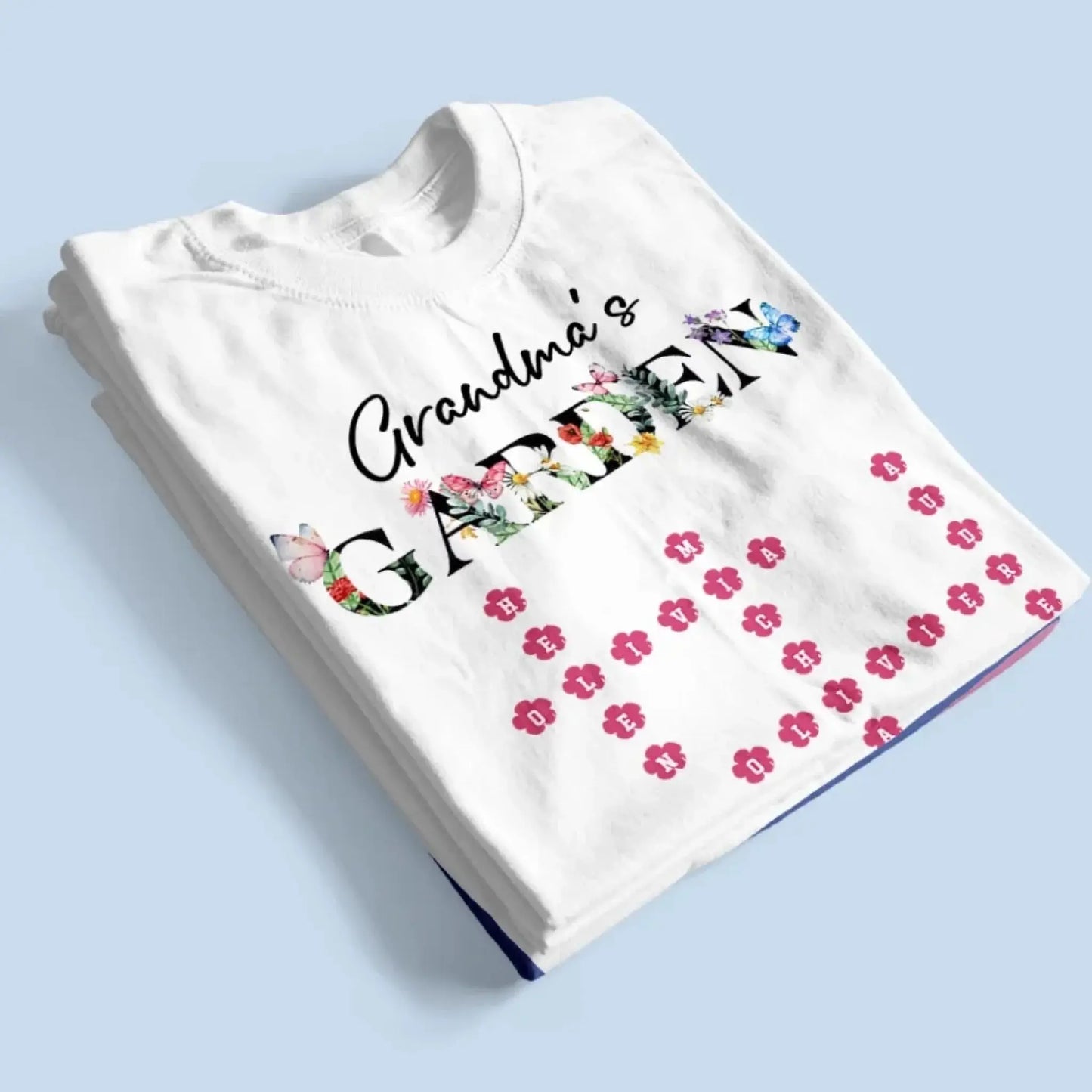 Personalized Grandma Garden Flower Crossword Family Shirt - Hoodie - Sweatshirt Ezcustomize