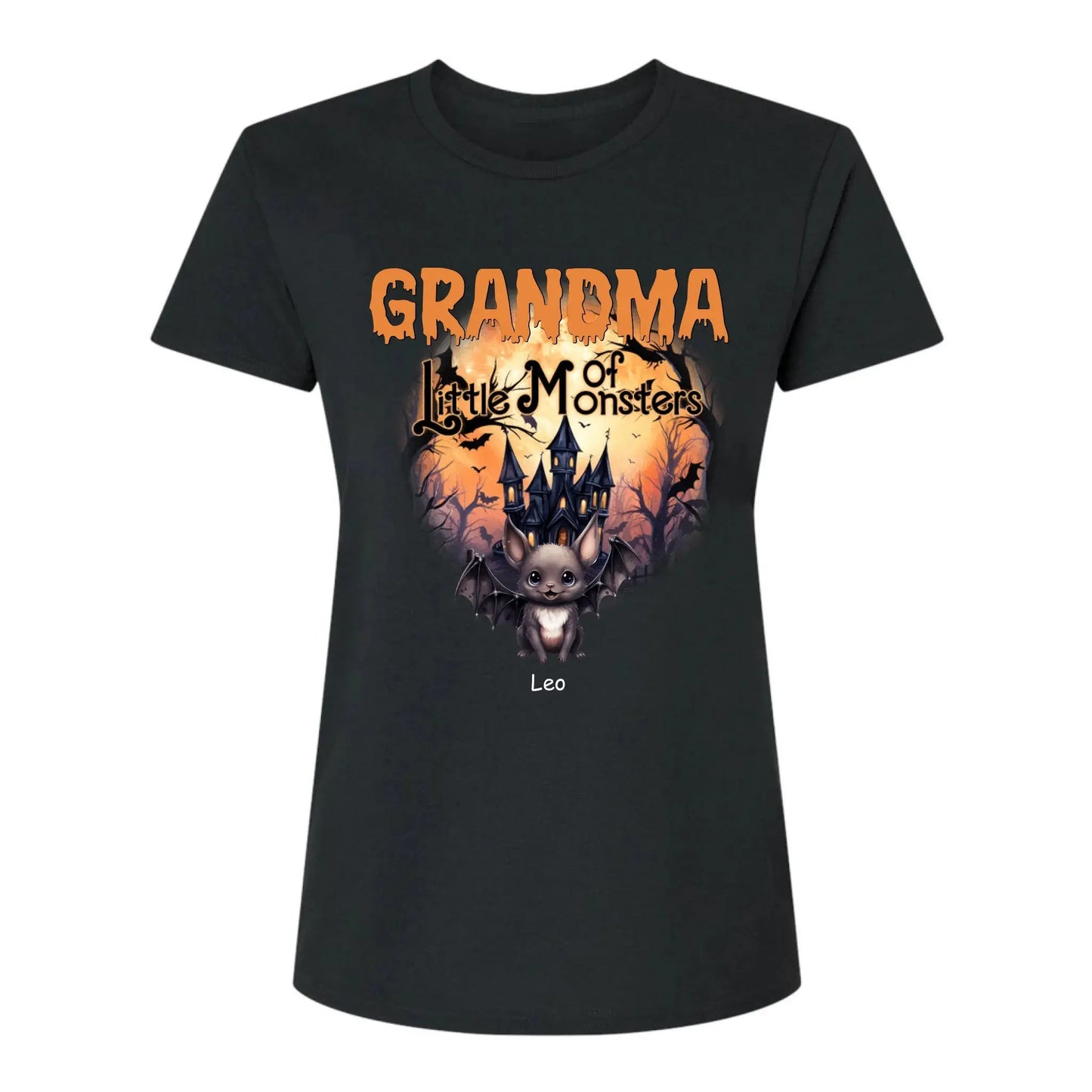Personalized Grandma or Grandpa Halloween Shirt – Custom “Little Monsters” T-Shirt with Grandkids’ Names – Fun Spooky Gift for Grandparents Ezcustomize